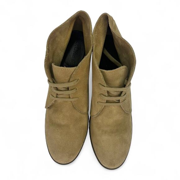 J.Crew Women's MacAlister Bootie 7 Tan Suede Leather Chukka Lace Up Ankle Boots - Picture 2 of 8